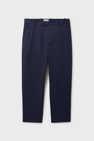 Men's organic cotton navy trousers UK 