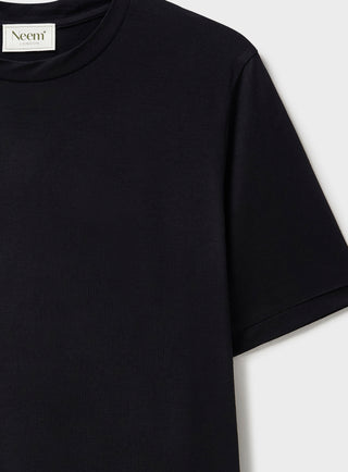 Men's black merino wool T-shirt UK