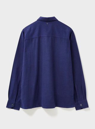 blue flannel over shirt