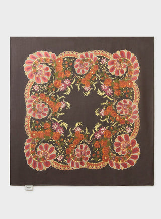Tencel Flamboyant Orange Paisley Scarf Socks & Scarfs Neem London 