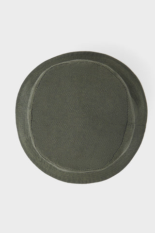 Recycled cotton green bucket hat 