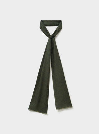 Green plain tencel scarf