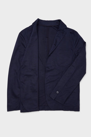 ZQ Merino Wool Dark Navy Prince of Wales Check Blazer
