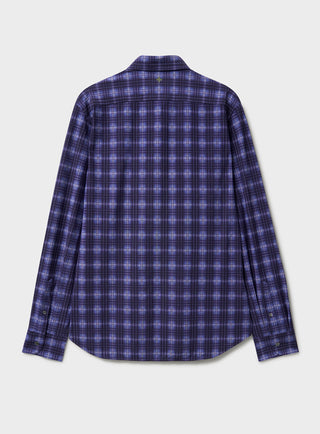Men's sustainable blue check T-shirt UK