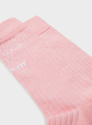 Men's recycled cotton pink socks 