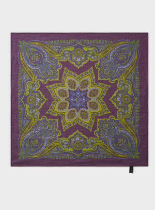 Men's Tencel Burgundy Paisley neckerchief