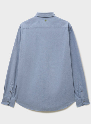 Recycled Denim Indigo Cut Away Shirt Button Down