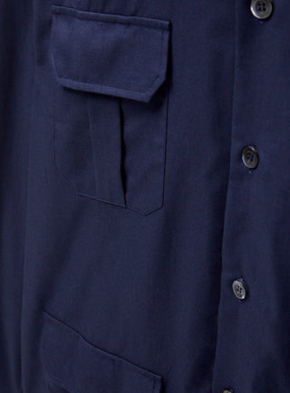 sustainable menswear mens navy over shirt