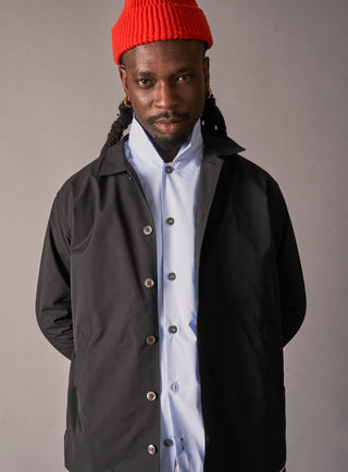 Black Neem Bomber Sorona Rain Jacket Barnes Overshirt Neem London 
