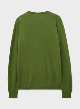 Men's green recycled wool knit sweater 