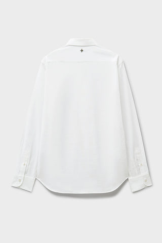 Men's white popover cotton shirt 
