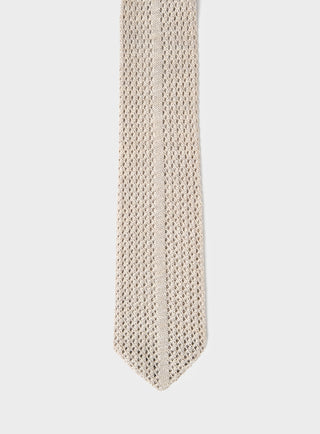 Men's sustainable Wool Knit beige Tie