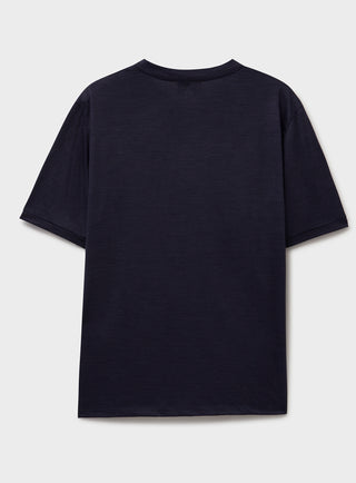Men's Merino Wool Navy Stripe T-Shirt T-Shirts Neem London 