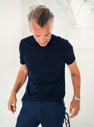 sustainable menswear navy ZQ merino traceable wool best tshirt 